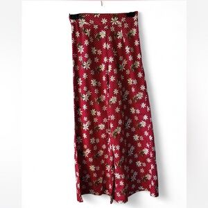 True Destiny Daisy And Red Wide-Leg Pants